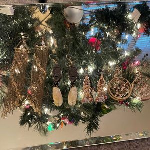 4 pairs of boho earrings